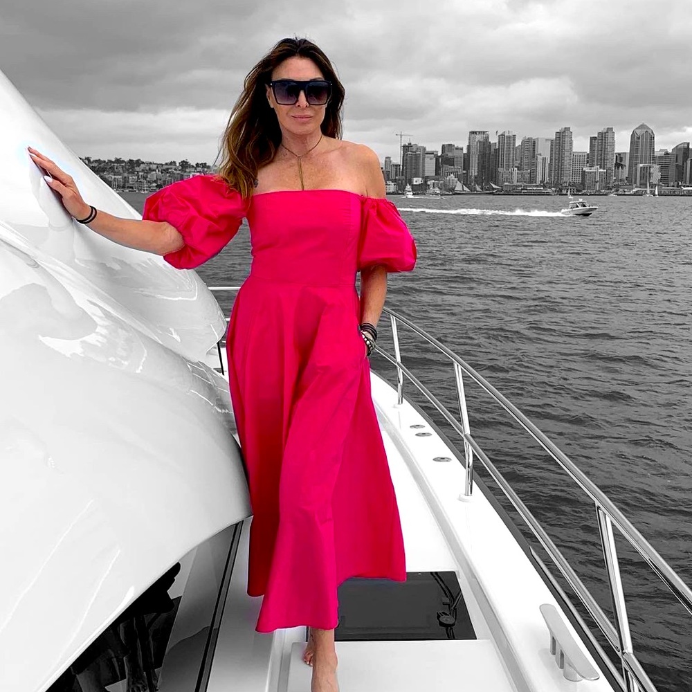 Fuchsia dress with pocket made in Italy 🇮🇹